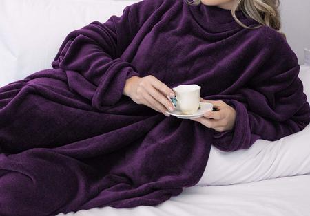 Imagem de Cobertor Com Mangas Adulto Microfibra 1,90m X 1,50m Juma Enxovais
