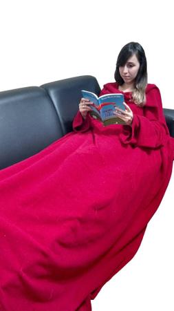 Imagem de Cobertor com Mangas - Vermelho - 1,90m x 1,50m - Dryas