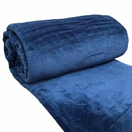Imagem de Cobertor Day Manta Aveludada Microfibra Macia Solteiro 01 Peça - Azul Marinho