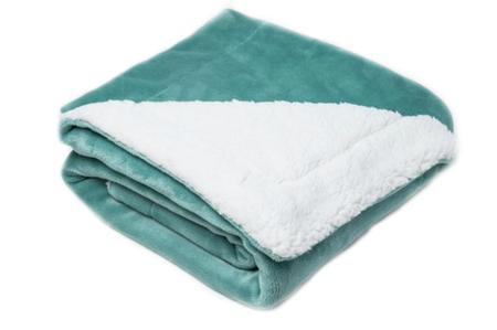 Imagem de Cobertor de Bebe Berço 1,10x90cm Sherpa 400Gr Aqua Sultan