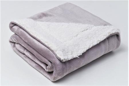 Imagem de Cobertor de Bebe Para Berço 1,10x90cm Sherpa Cinza Sultan