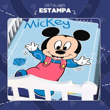 Imagem de Cobertor de Berço Jolitex Raschel Mickey Mouse 90 x 110cm