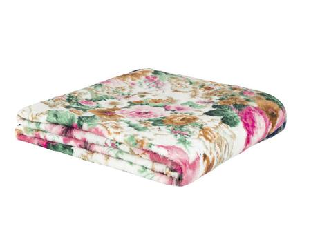 Imagem de Cobertor de Casal Estampado Microfibra Sultan 180grs 1,80 x 2,00 mts Rosa Floral