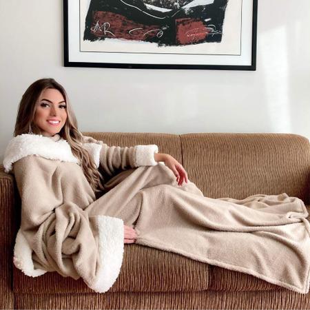 Imagem de Cobertor de Mangas com Sherpa Comfort Premium Casa Dona