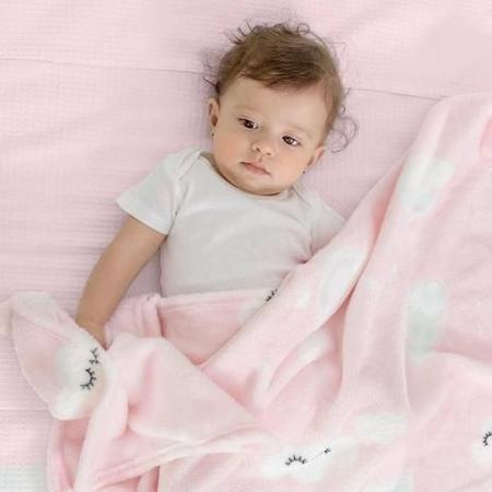 Imagem de Cobertor de Microfibra Papi Baby Estampada Cílios /Arco-Iris