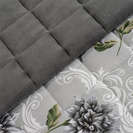 Imagem de Cobertor Decorativo Casal Padrão Quatro Estações - Cinza