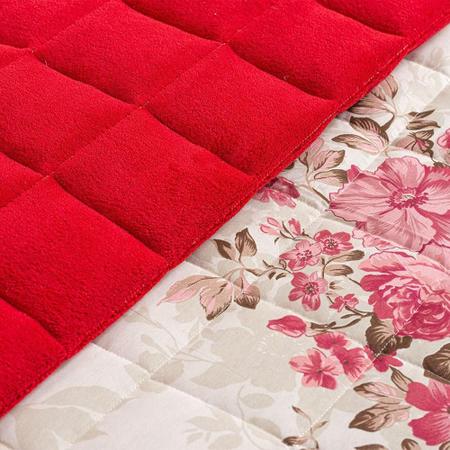 Imagem de Cobertor Decorativo Casal Padrão Quatro Estações - Vermelho