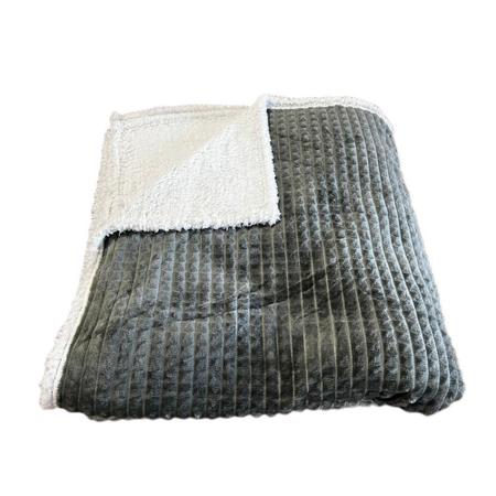 Imagem de Cobertor diamond dupla face manta flannel quadriculada  e sherpa