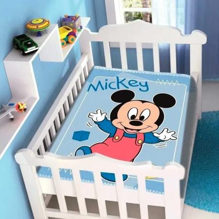 Imagem de Cobertor Disney Infantil Baby Jolitex Ternille Menino AntialérgicoMickey