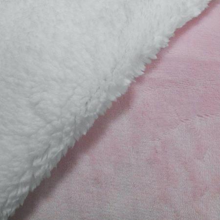 Imagem de Cobertor Donna Laço Bebê Microfibra Plus com Sherpa Liso - Rosa