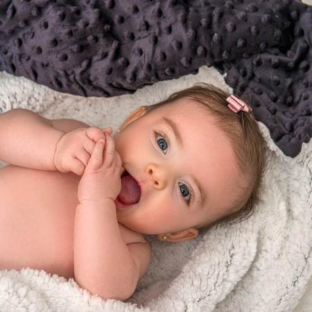 Imagem de Cobertor Donna Laço Bebê Plush com Sherpa Dots Bolinhas