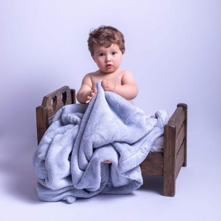 Imagem de Cobertor Donna Laço Bebê Plush Cosy Azul