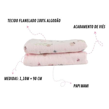 Cobertor Estampado Flores no Jardim 1,10m 90cm - Papi Mami Imagem de Cobertor Estampado Flores no Jardim 1,10m 90cm - Papi Mami