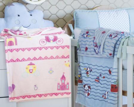 Imagem de Cobertor Flannel Baby Kyör por Jolitex - Gramatura: 320g/m² Marinheiro