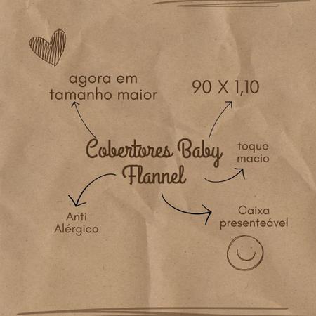 Imagem de Cobertor infantil anti alergico 0,9 x 1,10 manta baby flannel gigi