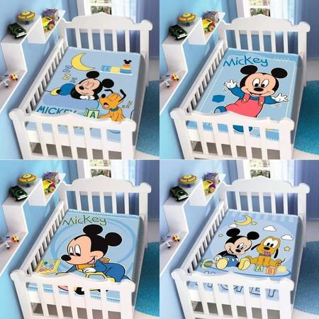 Imagem de Cobertor Infantil Antialérgico Disney Baby Jolitex Ternille Menino Mickey