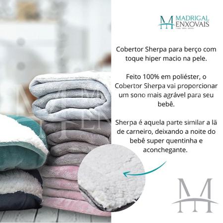 Imagem de Cobertor Infantil Berço Bebê Sherpa Sultan 400g/m² Toque Macio