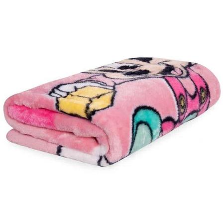 Imagem de Cobertor Infantil Berço Raschel Plus Minnie 90cm x 110cm - Jolitex Ternille