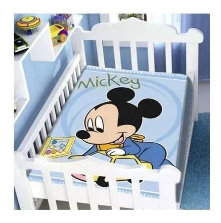 Imagem de Cobertor Infantil Jolitex 0,90x1,05m Antialergico Mickey Azul