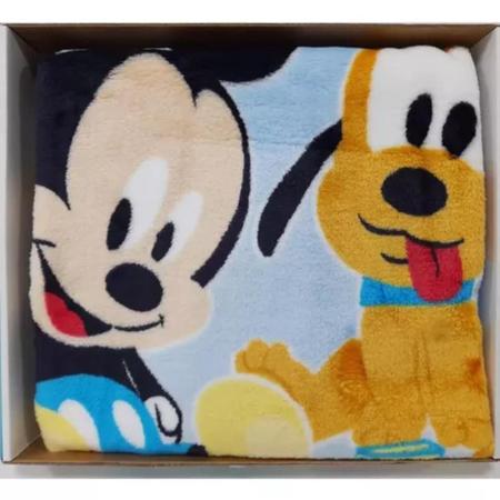 Imagem de Cobertor Infantil Jolitex Disney Baby - Mickey e Pluto Feliz