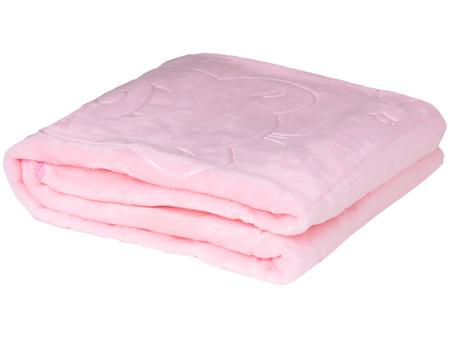 Imagem de Cobertor Infantil para Berço Jolitex Microfibra Relevo Touch Texture Rosa