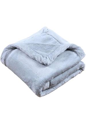 Imagem de Cobertor Infantil Plush Cosy Laço Bebê Cinza