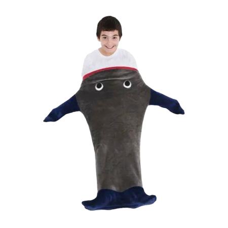 Imagem de Cobertor Infantil Soft  Cauda Tubarão Menino Menina