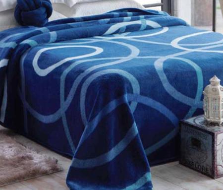 Imagem de Cobertor Jolitex Casal Kyor Plus 1,80x2,20m Avalon Azul