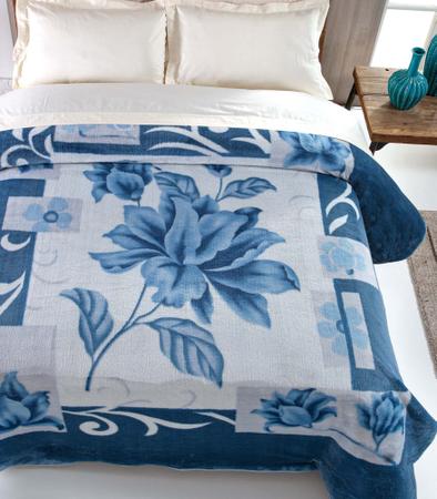 Imagem de Cobertor Jolitex Casal Kyor Plus 1,80x2,20m Soft Malbec Azul