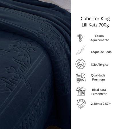 Imagem de Cobertor Jolitex King Lili Katz 2,30x2,50m Alto Relevo 700g/m