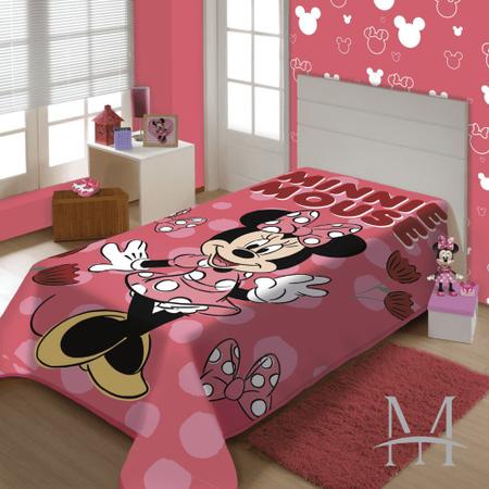 Imagem de Cobertor Jolitex Solteiro Minnie Amiga Disney Raschel 1,50x2,00m