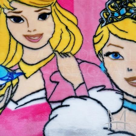 Imagem de Cobertor Jolitex Solteiro Princesas Disney Raschel Plus 1,50x2,00m