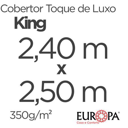 Imagem de Cobertor King Size Europa Toque de Luxo 240 x 250cm - Marfim