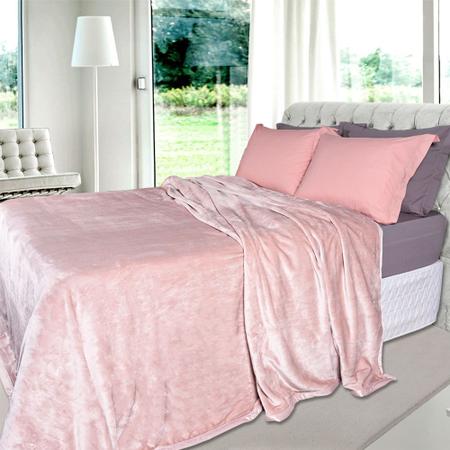 Cobertor King Size Europa Toque de Luxo 240 x 250cm - Rosa Malva Imagem de Cobertor King Size Europa Toque de Luxo 240 x 250cm - Rosa Malva