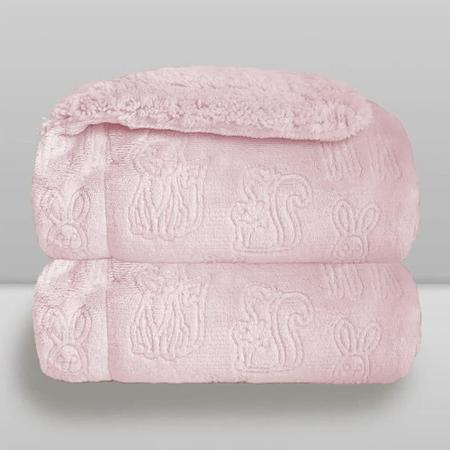 Cobertor Laço Bebê Microfibra Plush com Sherpa Ferrete Cash - LAÇO BEBE Imagem de Cobertor Laço Bebê Microfibra Plush com Sherpa Ferrete Cash