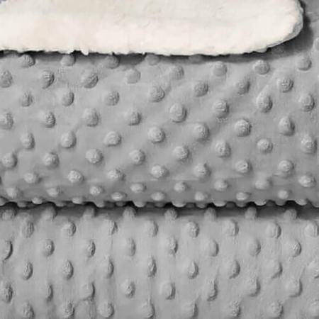 Imagem de Cobertor Laço Bebê Sherpam Dots 90x110cm Cinza Glacial