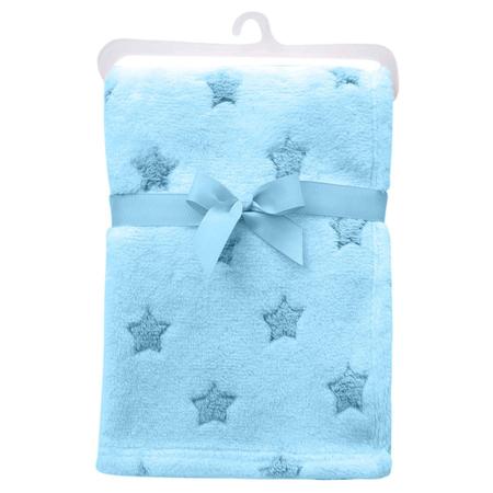 Imagem de Cobertor Manta Azul Estrelinhas Macio - Buba