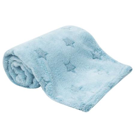 Imagem de Cobertor Manta Azul Estrelinhas Macio - Buba