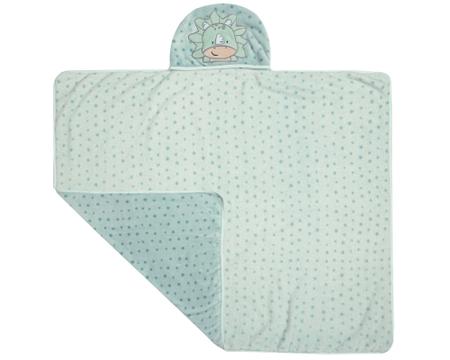 Imagem de Cobertor/manta bebê c/ capuz bordado bichinhos-papi