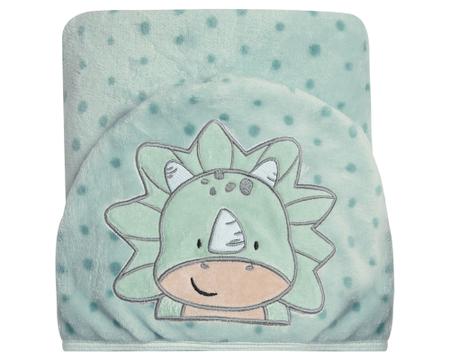 Imagem de Cobertor/manta bebê c/ capuz bordado bichinhos-papi