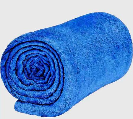 Imagem de Cobertor Manta Casal Padrão Anti Alérgico Azul Royal Macia