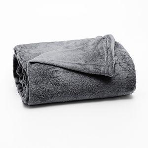 Imagem de Cobertor Manta Casal Padrão cinza Anti Alérgico soft