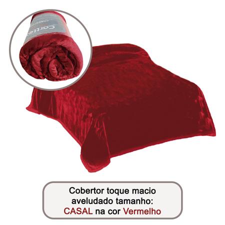 Imagem de Cobertor Manta Dupla Face Raschel Liso Casal 1,80x2,20m Aveludado Microfibra