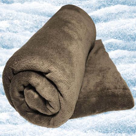 Imagem de Cobertor Manta Microfibra Aconchego Padrão - Cáqui