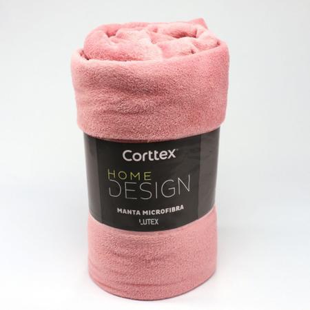 Imagem de Cobertor Manta Microfibra Casal Home Design Corttex Antialérgico Super Macio e confortável Coberta