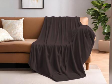 Imagem de Cobertor Manta Microfibra Casal Macia Lisa 1,80x2,00m Realce Premium Sultan