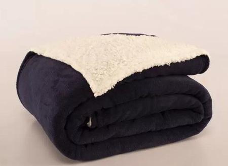 Imagem de Cobertor Manta microfibra com sherpa  para bebê 0,80m x 1,00m