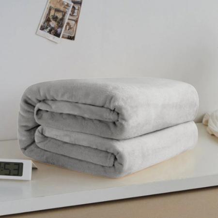 Imagem de Cobertor Manta Microfibra Solteiro (Toque Aveludado) Cinza - Casa Dona