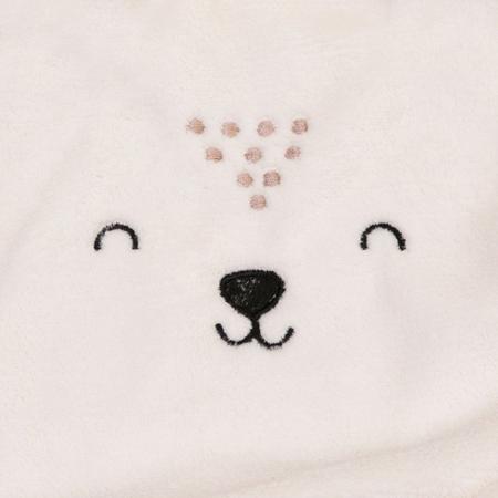 Imagem de Cobertor microfibra de bebê capuz bear creme
