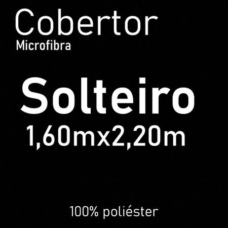 Imagem de Cobertor Microfibra Solteiro Sultan 300 g/m² 160x220cm Preto